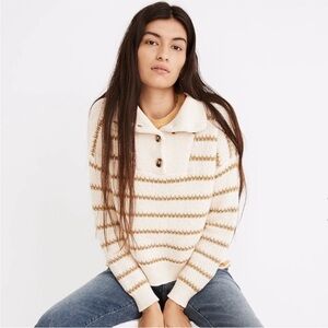 Madewell Cream and Yellow Sweater